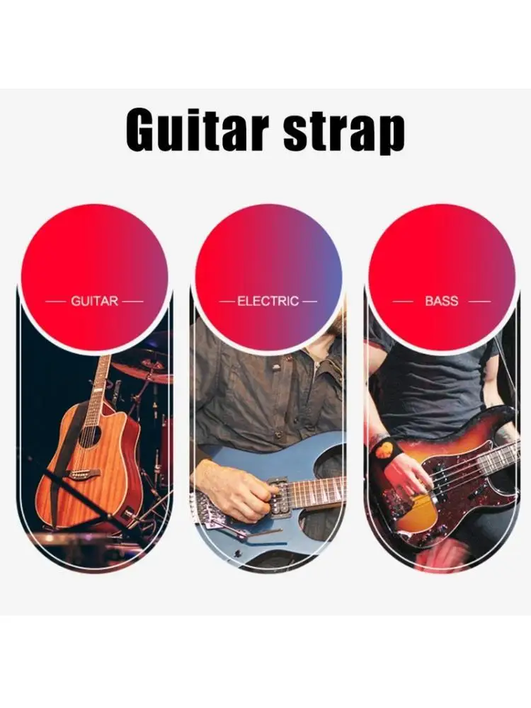 

652F Multifuntional Acoustic Guitar Strap Beginner Guitar Strap Fabric Texture for Beginners and Professional Musicians
