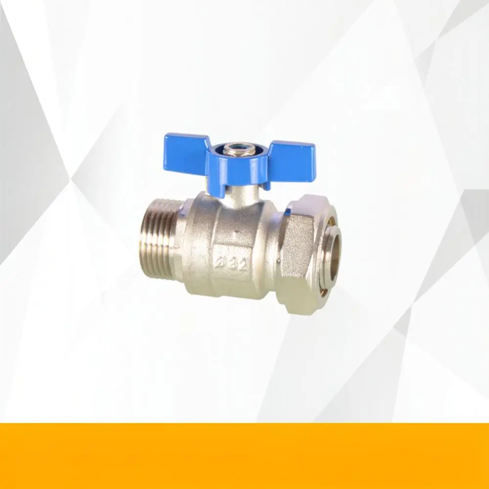 Brass Ball Valve For Multi Layer Piping Connector Professional Plumbing Accessory Water Shut Off Device Threaded Fitting