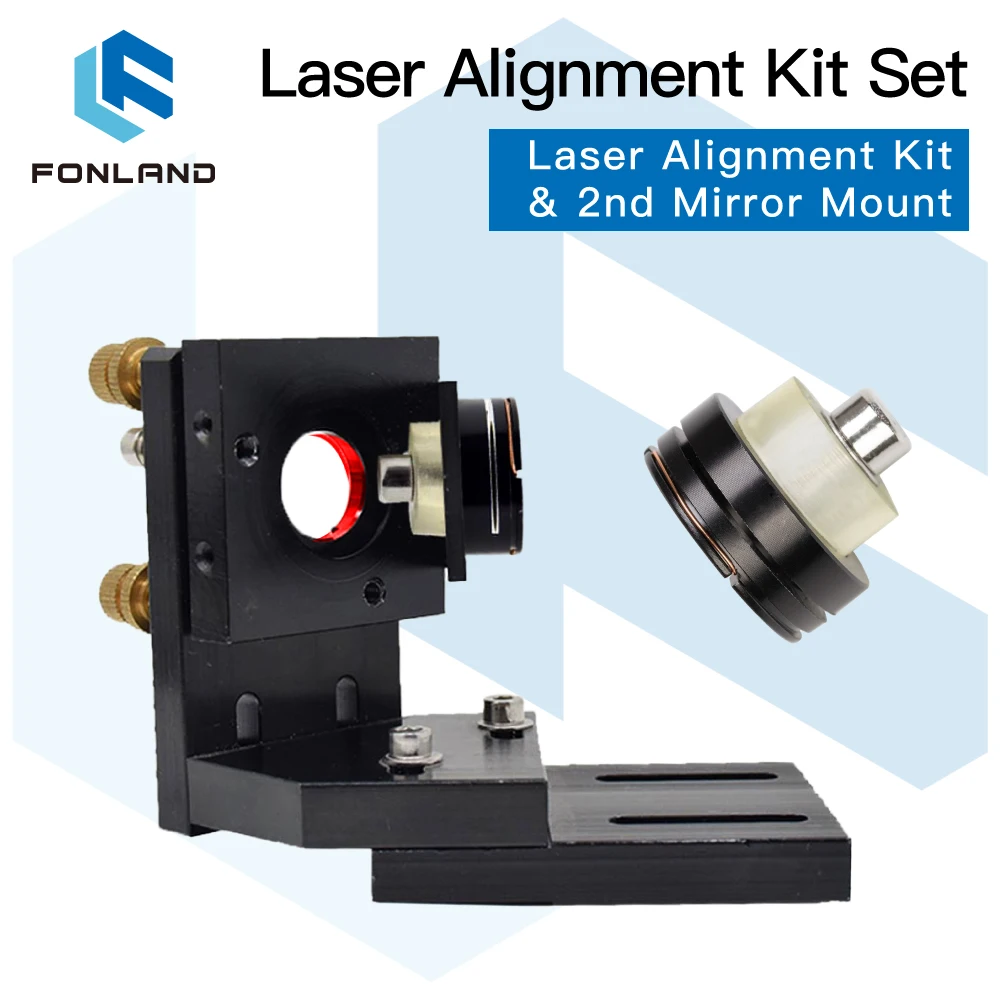 FONLAND CO2 Second Laser Mount Mirror 25mm Mirror Mount with Laser Alignment Kit Integrative Mount For Lase Engraving Machine