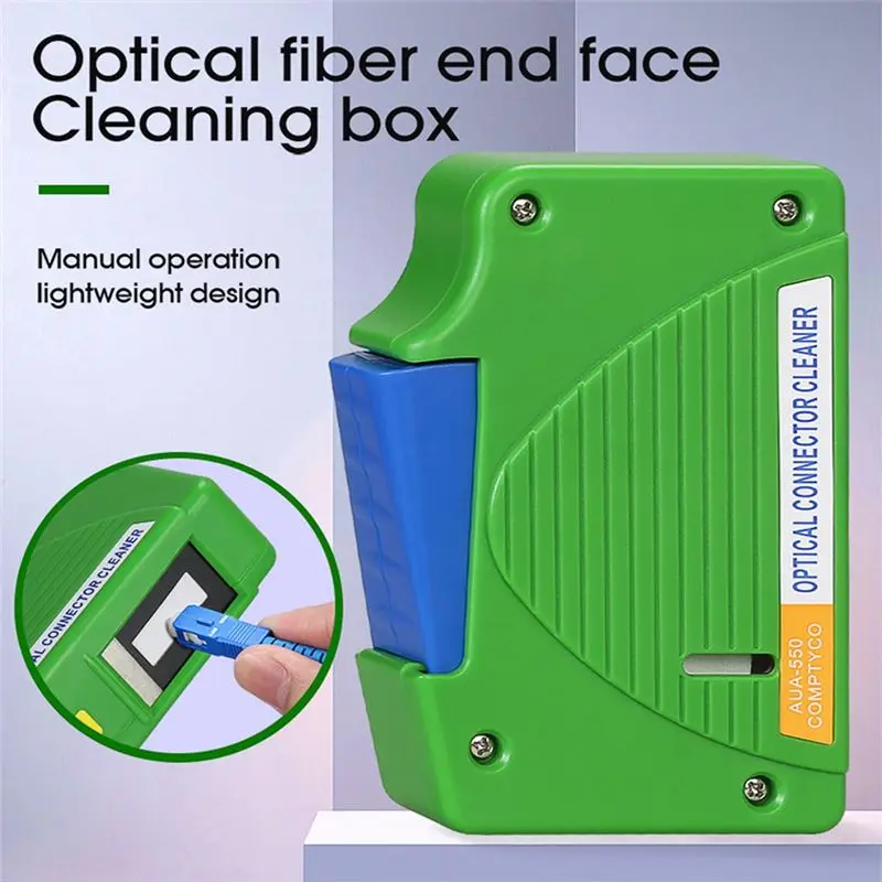 ABJS Fiber End Face Cleaning Box Pigtail Cleaner Cassette Fiber Wiping Tool Ftth Optic Fiber Cleaner Tools for SC//FC/LC