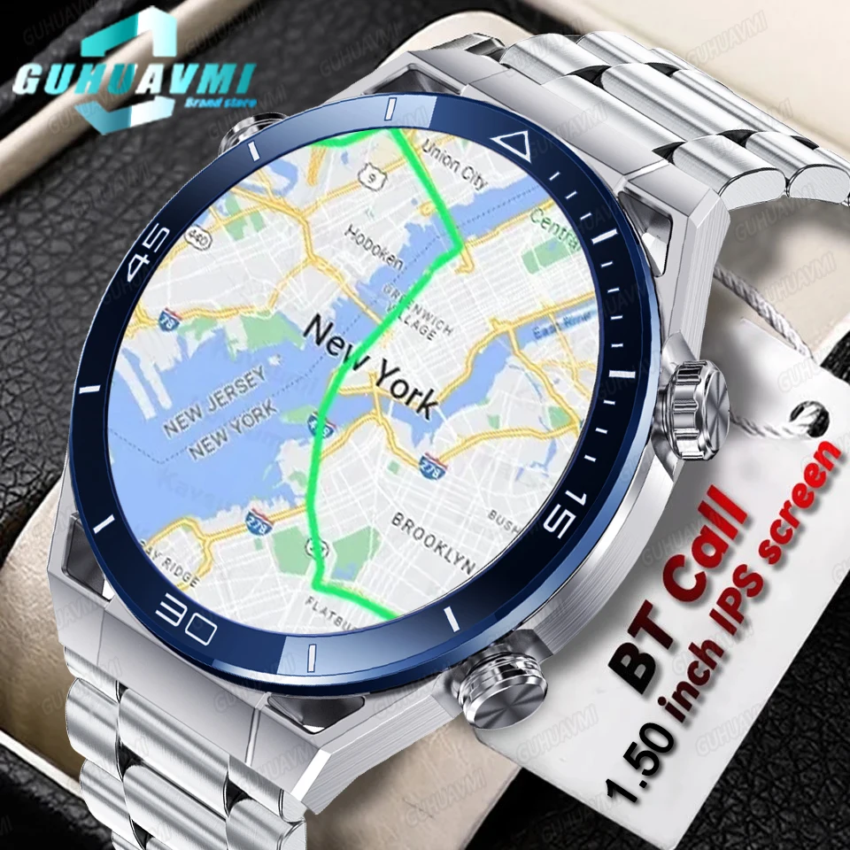 

NFC Smart Watch Men GPS Track 1.5inch HD AMOLED Screen Compass Heart Rate BT5.0 Call IP68 Waterproof SmartWatch For IOS Huawei