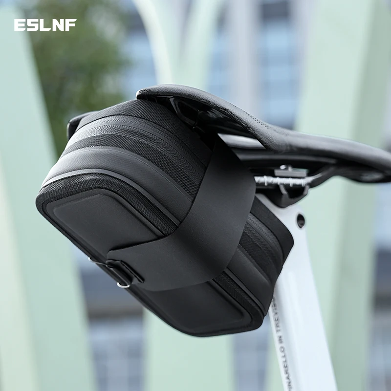 防水セルフロック自転車サドルバッグポータブル超軽量道路自転車収納袋高品質 TPU マウンテンバイクテールバッグ