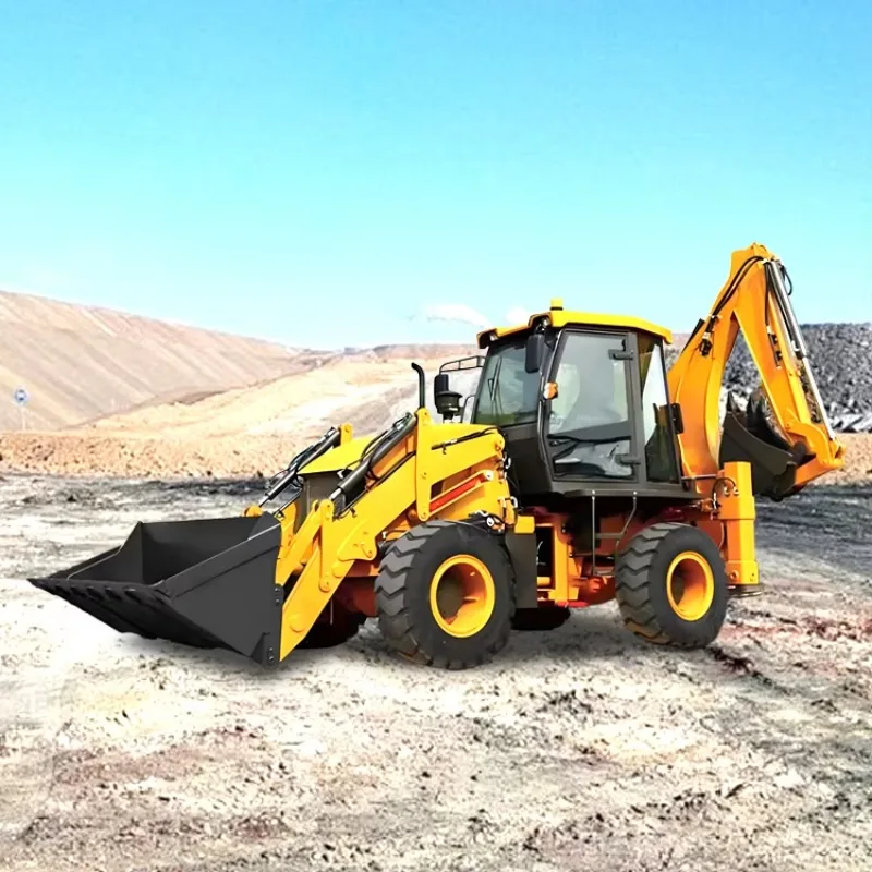 Heavy Load Backhoe Loader Strong Bearing Hydraulic Power Equipment For Earth Moving Gravel Handling And Site Clearing Works
