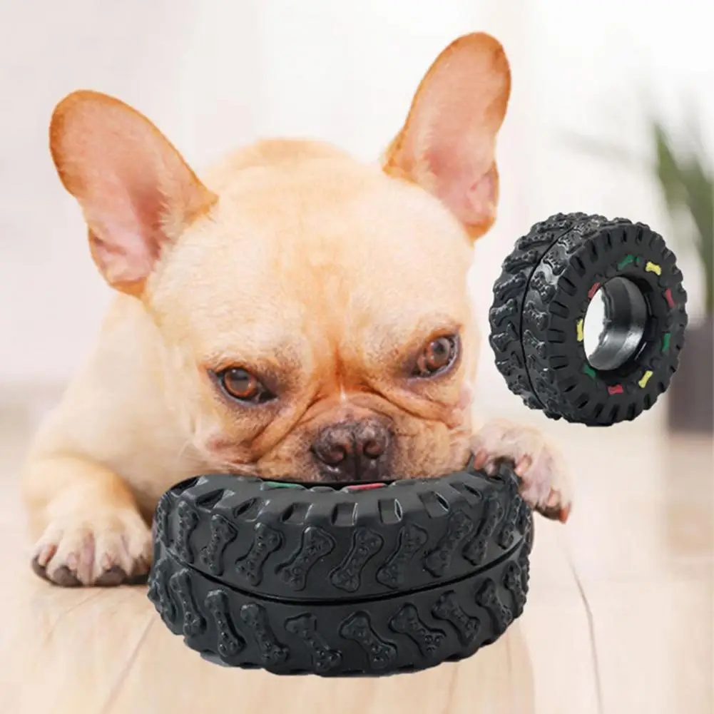 Reifenförmiges Quietschspielzeug für Hunde, Verschleißfestes Vinyl-Welpenspielzeug für Interaktives Training und Tägliches Unterhaltungs-Zubehör – Detail 4