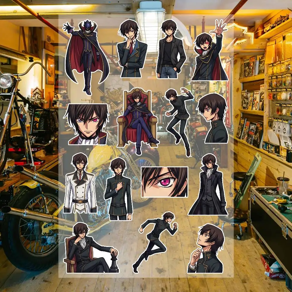 Anime C-Code Geass Lelouch Waterproof Vinyl Stickers for Car Motorcycle Bike Skateboard Laptop Bottle Phone