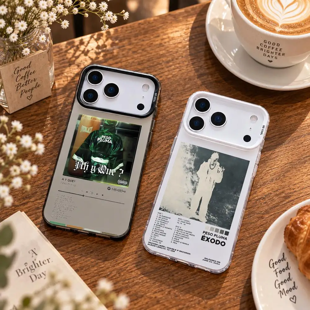 Singer P-peso plumaS Phone Case For iPhone 18 17 16 15 14 13 Pro Max Independent Metal Button Electroplating Mobile