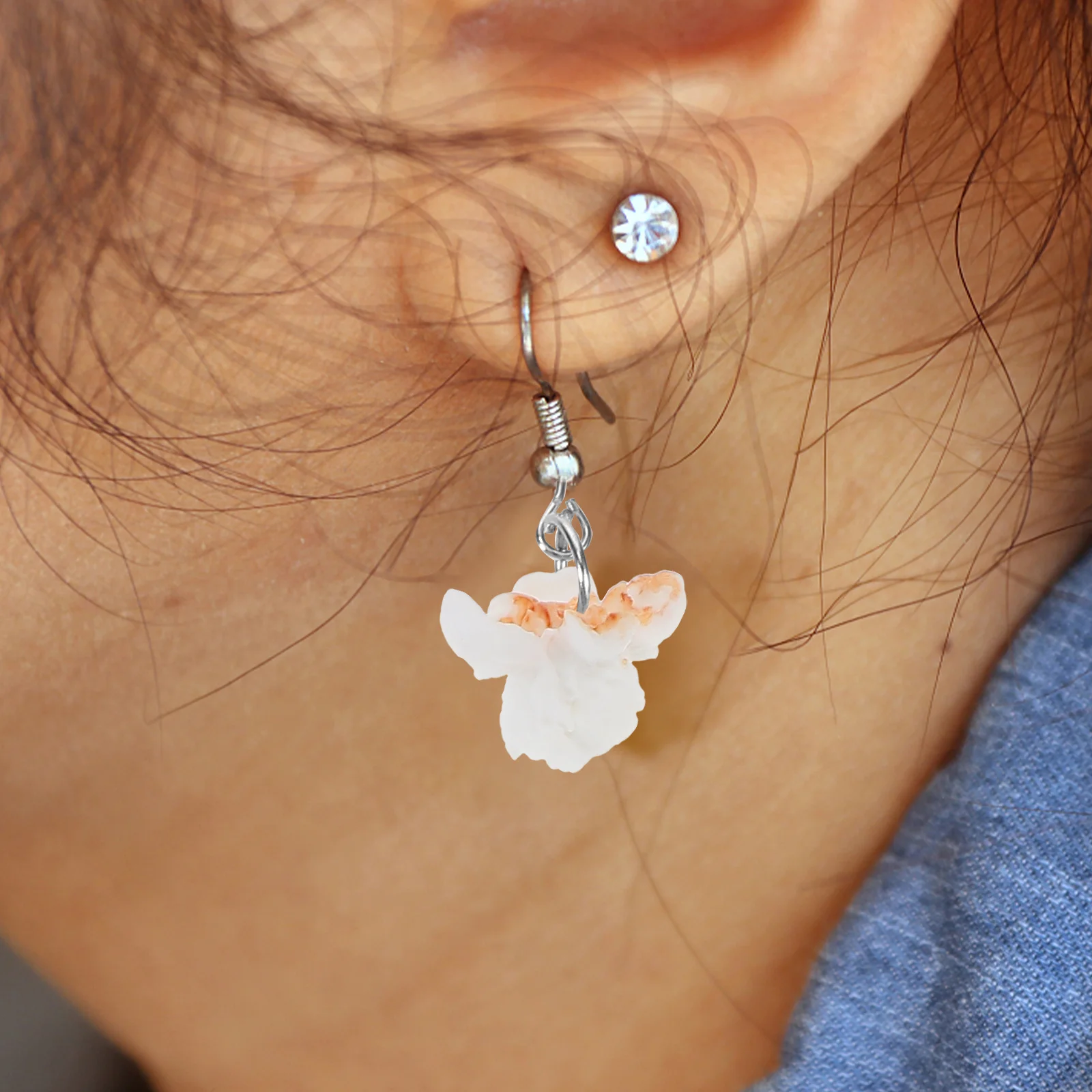 

20 Pcs DIY Craft Popcorn Charms Accessories Cute Food Jewelry Ornaments Earring Pendant Artificial