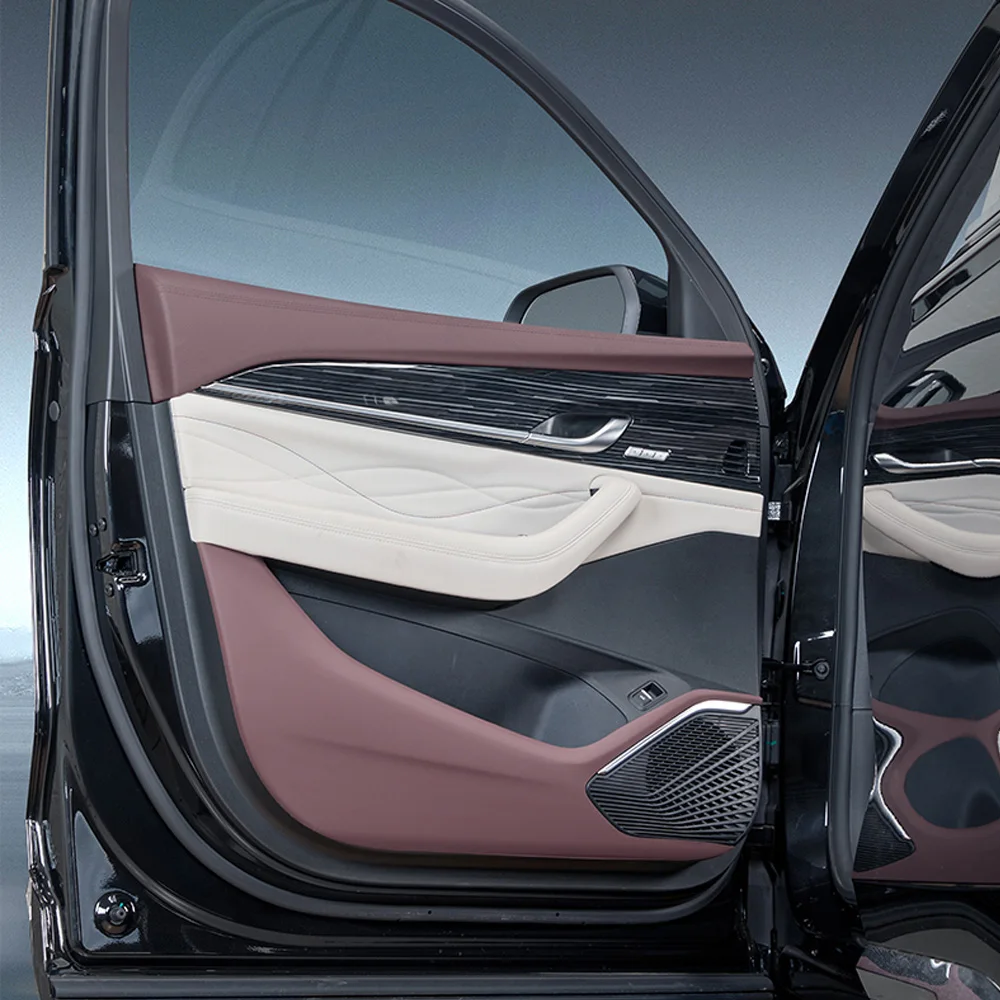 

4 Pcs For Geely Monjaro KX11 Manjaro Original Car Color Door Anti Kick Pad Modification Product Leather Protective Sticker