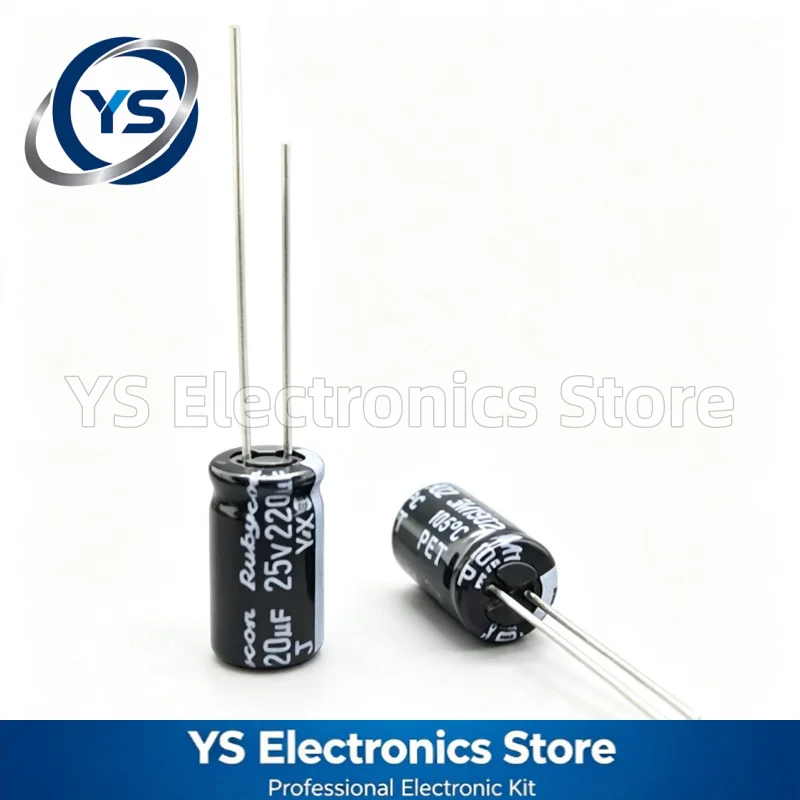 Rubycon YXJ Series 25V220UF 6.3x11mm 25YXJ220M6.3X11 220UF25V 25V 220UF Electrolytic Capacitor Brand New Genuine Japan Original