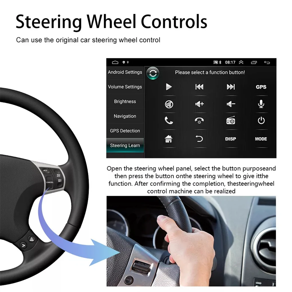 Black Driving Experience With Car RADIO S HiFi  EQ Buletooth System Car RADIO For AM/FM 2+64G