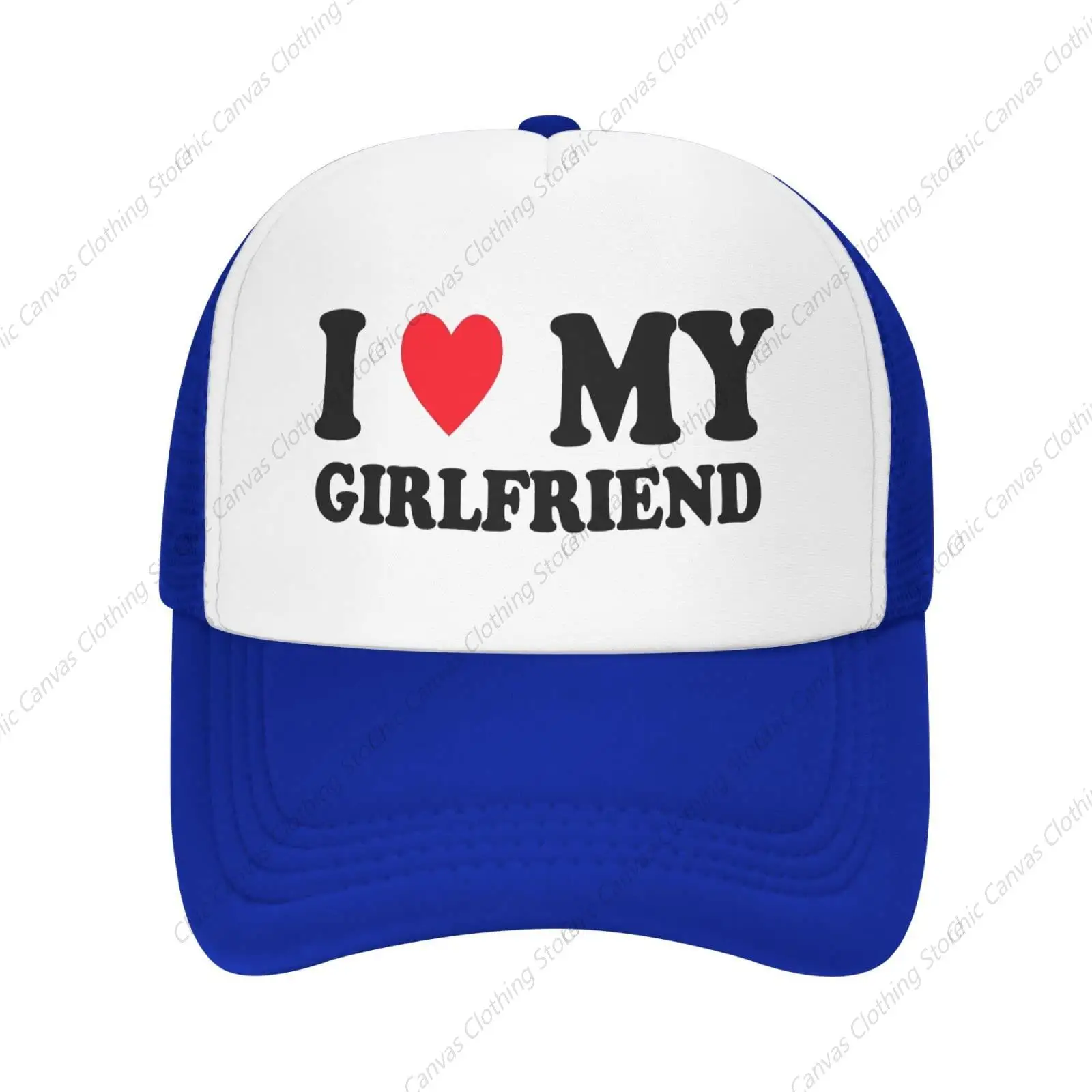 

I Love My Girlfriend Hat Unisex Adult Trucker Hat Summer Adjustable Sunshade Hat Hip Hop Streetwear Truck Hats For Outdoor