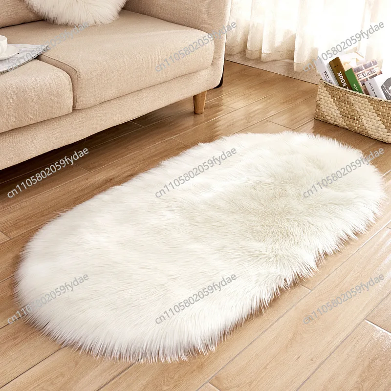 imitation wool carpet floor mat living room sofa cold-proof floor mat bedroom anti-slip mat European style dirt resistant