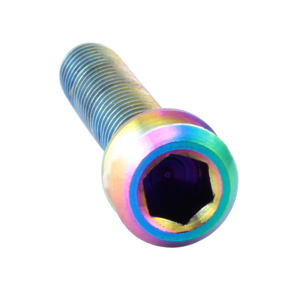 Durable Lightweight Titanium Alloy M6x30mm Headset Screw Screw Accessories for Mountain Road Bike Fixed Gear Bike Fork Cap