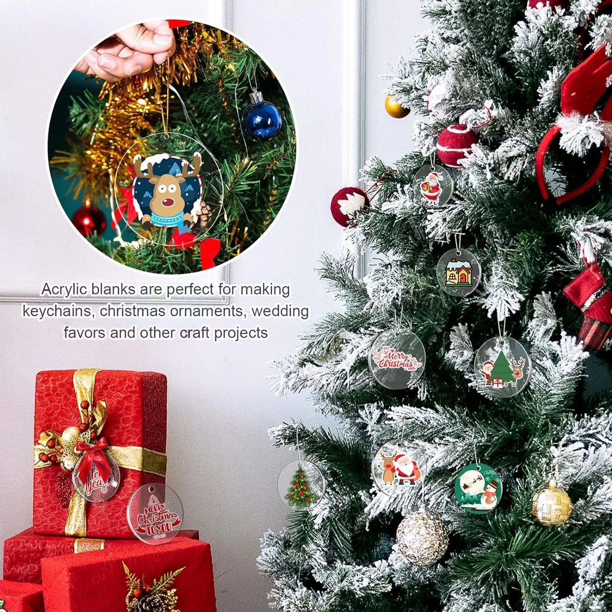 10 pçs discos redondos acrílicos claros círculos em branco para artesanato diy pintura projetos de arte suportes de bolo porta-copos