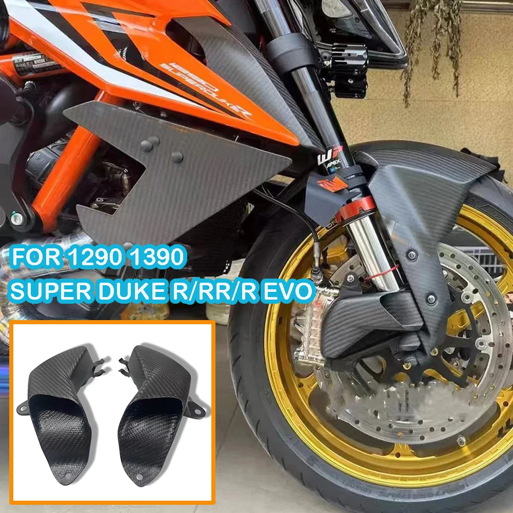 Motorcycle Carbon Fiber Front Brake Air Duct Caliper Radiator Cover case For KTM 1290 1390 super DuKe R / RR / R EVO