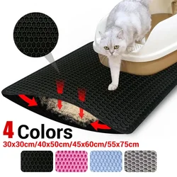 Pet Cat Litter Mat Waterproof Double Layer EVA Foldable Cat Litter Trapping Pet Carpet Bed Pads for Cats Pet Clean Supplies