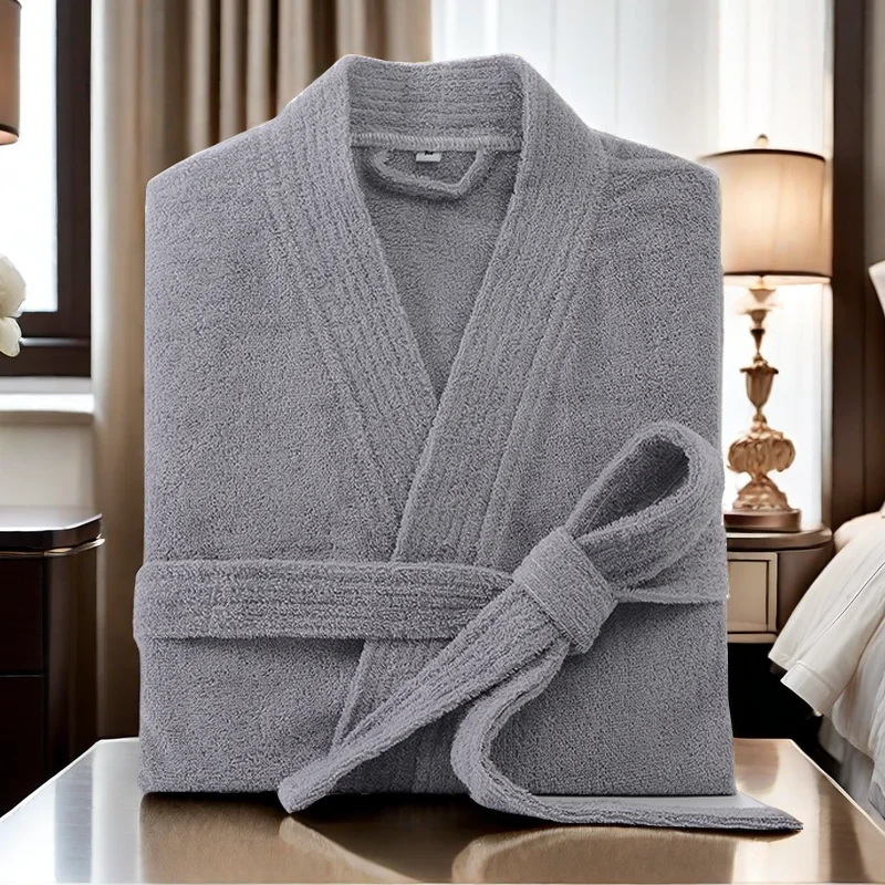 Adults Men's Bathrobe Pajamas Flannel Sleepwear Loose Towel Thick Nightgown Bath Robes Bathing Suit Male Coral Fleece Homewear