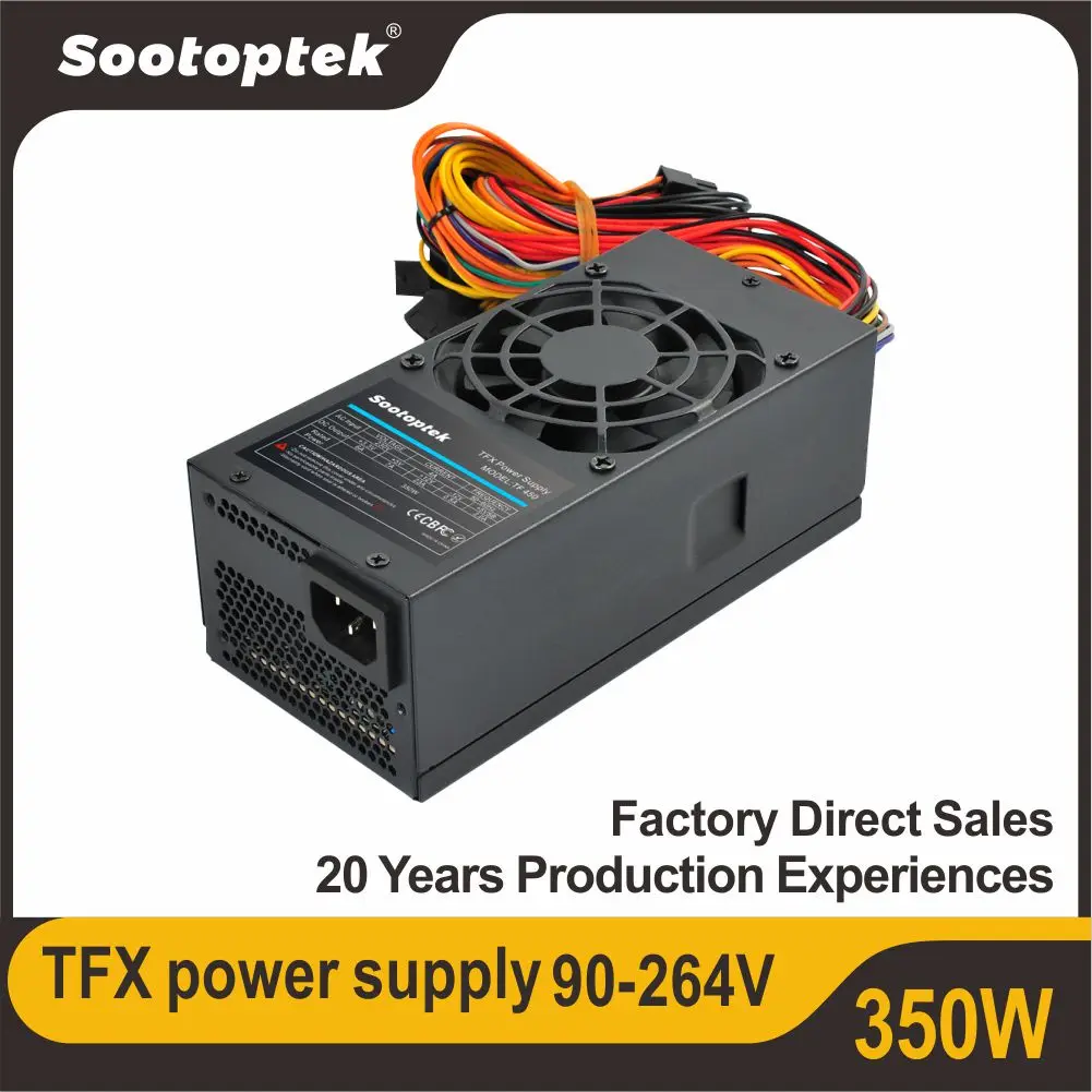 Imagem -06 - Fonte de Alimentação Tfx 350w Ativo Pfc Psu Completa Tensão 90264v pc Computador Case