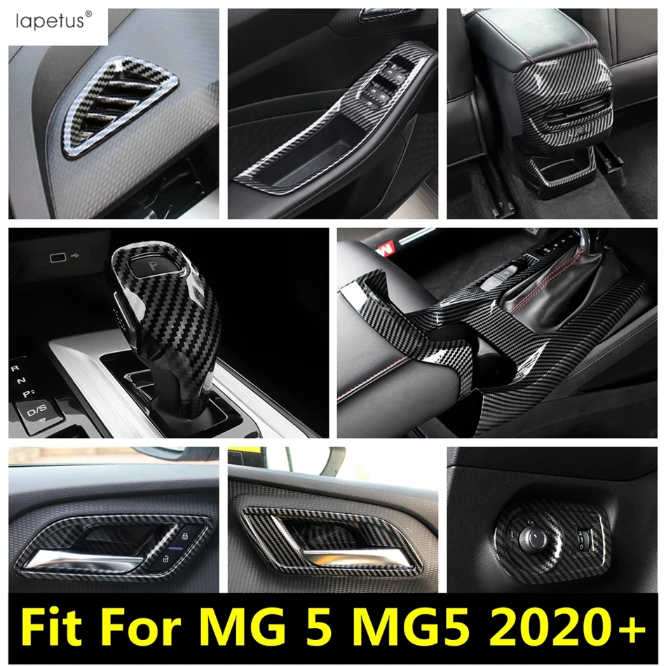 

For MG 5 MG5 2020 2021 Gear Shift Panel / Handle Bowl / Window Lift / Head Light / Dashboard Air AC Trim Accessories Interior