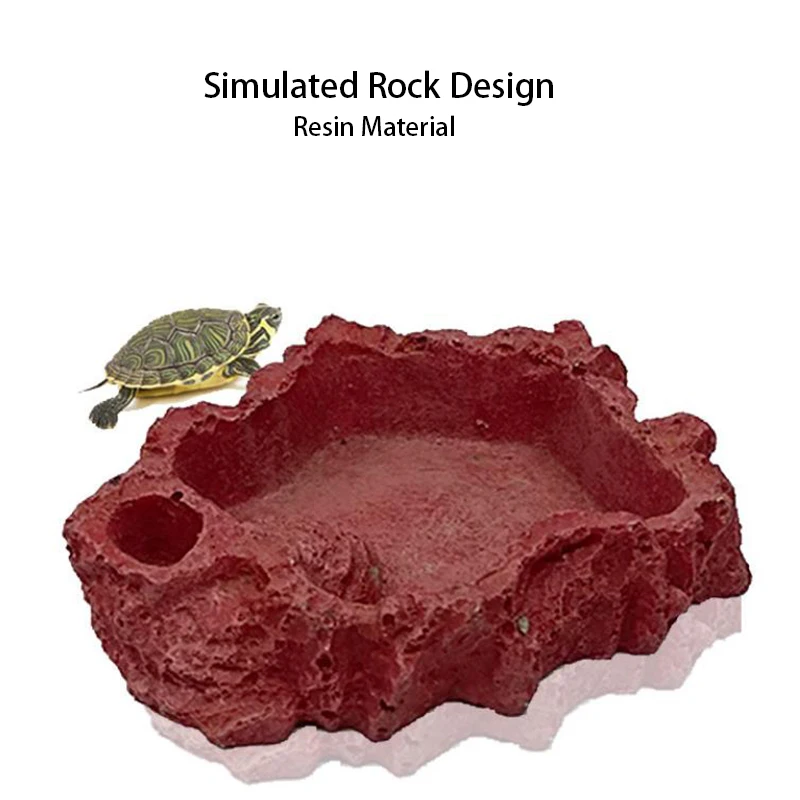 

Resin Aquarium Pet Reptile Feeder Bowl Basin Food Water Pot Reptile Turtle Tortoise Scorpion Lizard Crabs Supplies