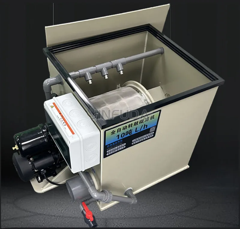 Filtro de tratamiento de agua para acuicultura, sistema de filtro de tambor giratorio de 60 M3 para filtro de tambor rotativo de granja de peces Tilapia