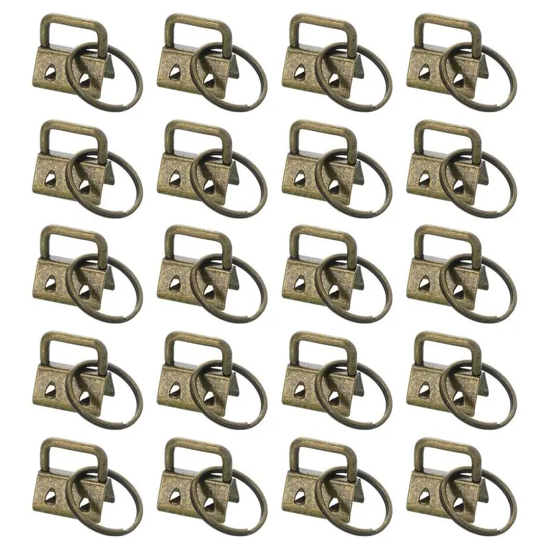 Key Fob Hardware With Keychain Rings For Bag Webbing ,Bronze Metal Keychain Ring Keychain Hardware 20PCS Highly Recommended