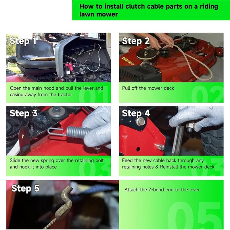 CYCLI-946-04173E كابل خطوبة سطح السفينة لـ MDT Troy-Bilt حرفي جزازة العشب جرار ساحة آلة استبدال أجزاء 6 حزمة #3