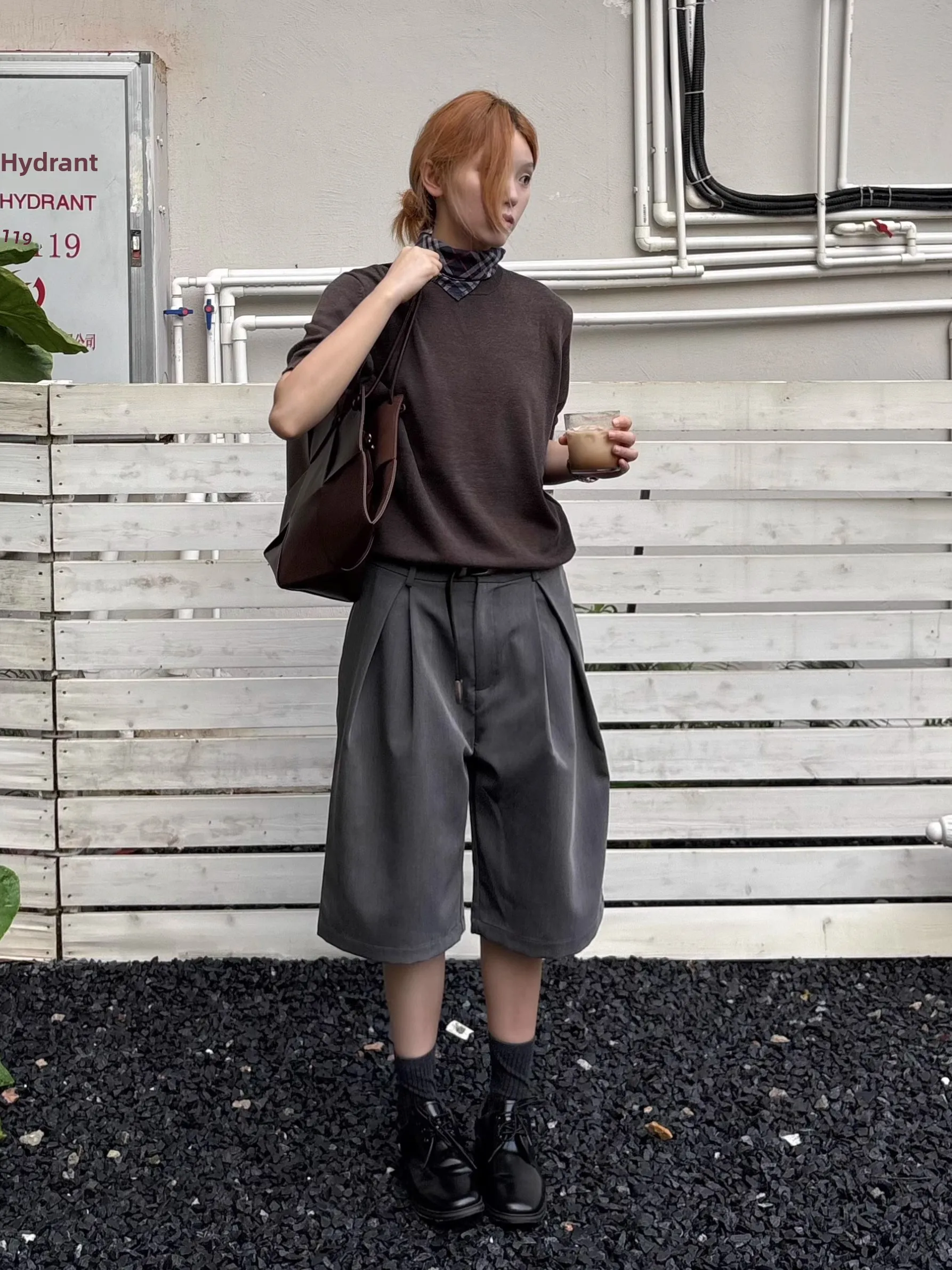 

Повседневные брюки American Sle длиной пять четвертей, силуэт трапециевидной формы, нож, удобная летняя одежда для поездок на работу для молодежи