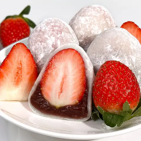 명가삼대떡집 특 사이즈 설향 생 딸기로 만든 수제 딸기모찌