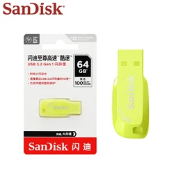 Oryginalny pendrive SanDisk CZ410 USB 3.2 Czytanie 100MB/s Szybka pamięć flash 32GB 64GB 128GB 256GB USB do komputerów stacjonarnych