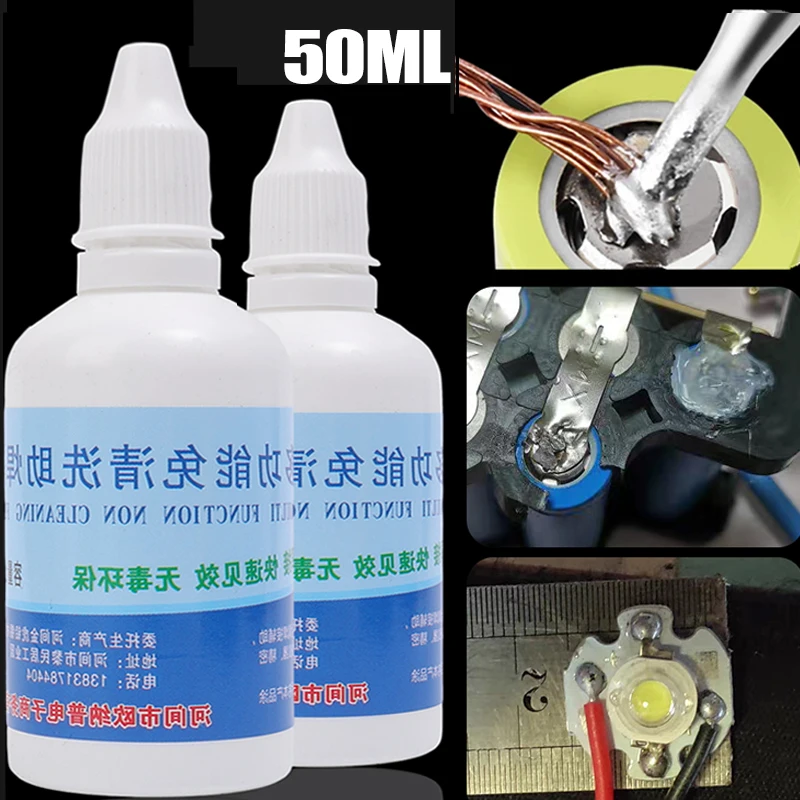 

50ml Stainless Steel Welding Flux Battery Repair Liquid Soldering Flux Liquid Solders Copper/Iron/Nickel Small Piece Rework Tool