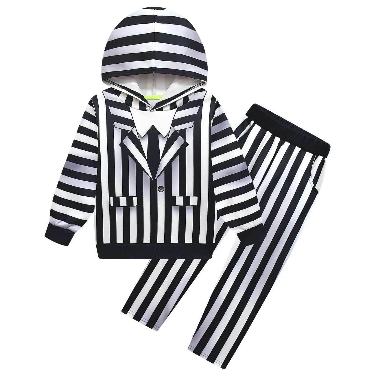 Halloween Children Role-playing B-Beetlejuice2 Hooded Sweatshirt Boys Disguise Juice Cosplay Costume Party Outfit For Baby Girls