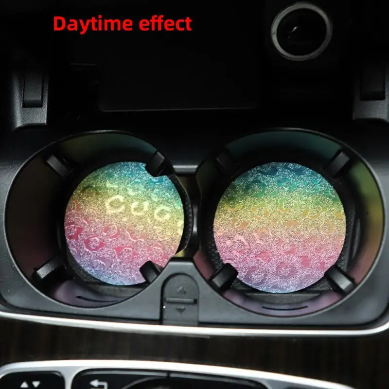 حصيرة مقاومة للماء مانعة للانزلاق لزجاجات المياه الزجاجية ، مضادة للضجيج ، محمولة ، ملونة ، متينة ، إكسسوارات داخلية للسيارة ، أنيقة