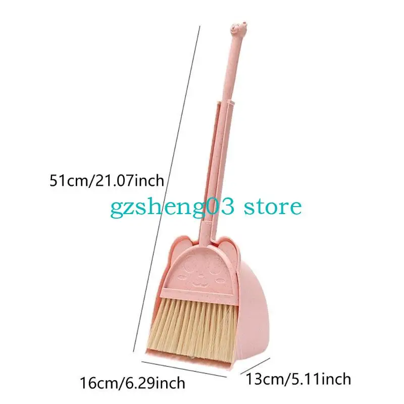 أداة تنظيف U75C مجموعة Toddler Broom و Dustpan Cleaning Toy Girl Play Play Toy