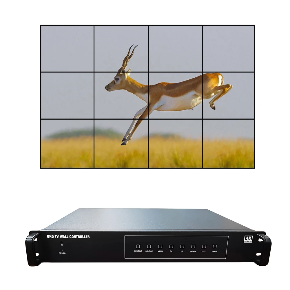 Video Wall Controller 4K 3x4 3x3 2x6 3x2 Etc Video Wall Modes 12 High Definition Multimedia Interface Outputs