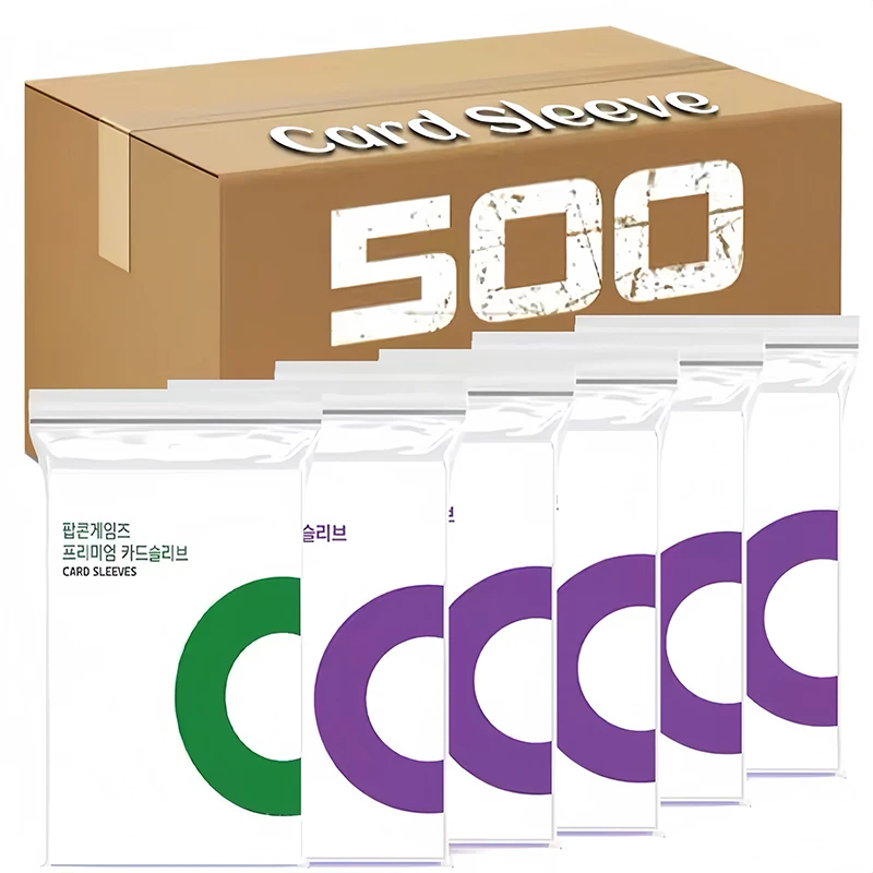 

500PCS Kpop Photocard Sleeves Clear Protector for Idol Photo Game Card Album Transparent PP Film Card Holder Protective Sleeves