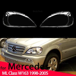 Car Headlight Headlamp Light Lampshade Glass Lens Case Protective Shell Cover For Mercedes-Benz ML Class W163 1998-2005