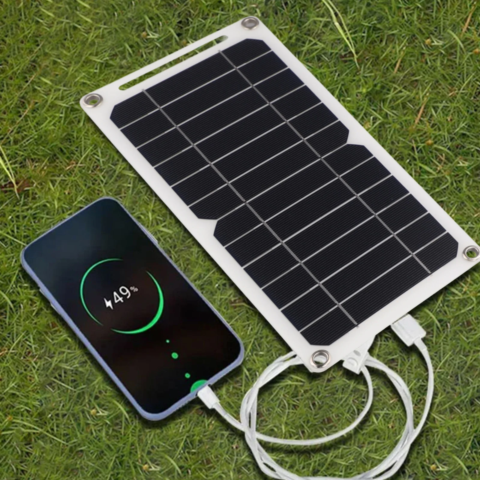 For Mobile Phone For Power Bank Solar Power Bank Charger Portable Solar Charger Travel Black Standard USB Output