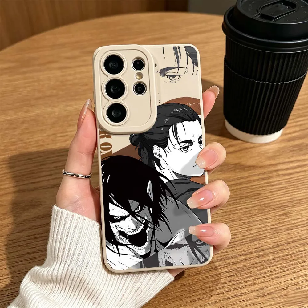 Comics Attack On Titan Luxury For Samsung Galaxy S26 S25 S24 S23 S22 S21 S20 Ultra Plus A15 A35 A54 A55 Soft Cover Phone Case
