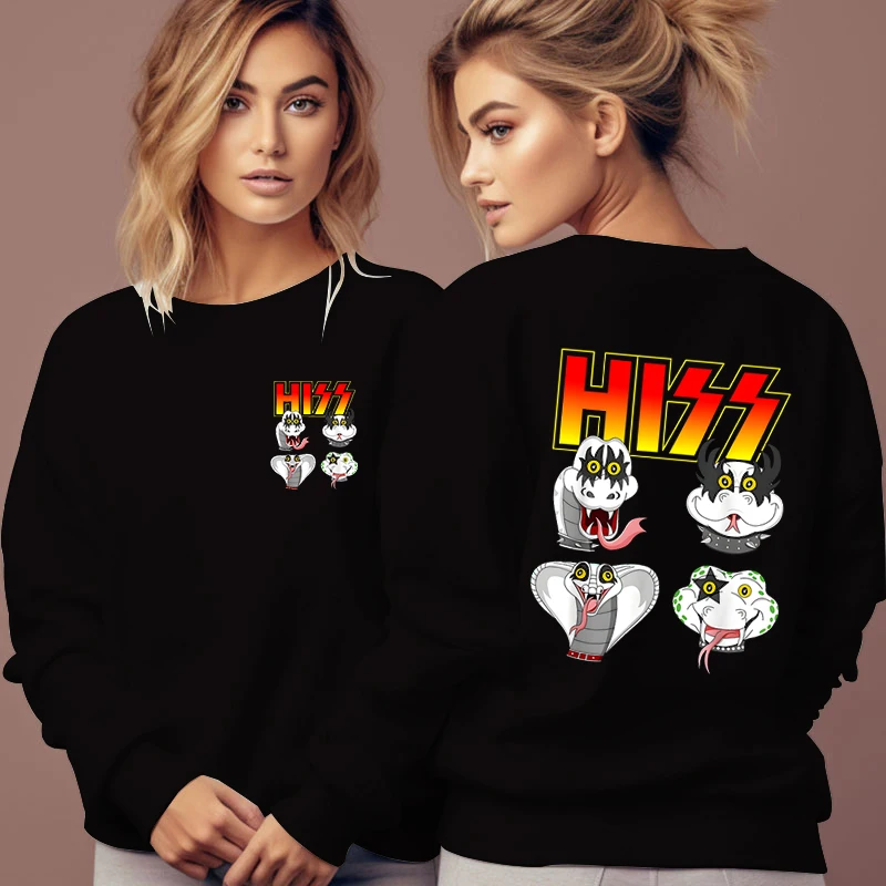 

Autumn Sweatshirt Women Rock and Roll Music Snake Fashion Streetwear Hoodie Funny Snake Rock and Roll Gift Men Women Sweatshirts