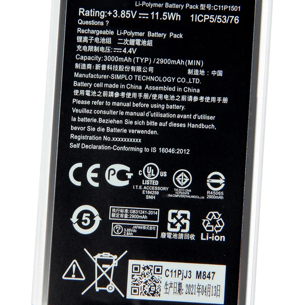 

3000mAh Phone Replacement Battery C11P1501 For Asus ZenFone2 Laser selfie ZE550KL ZE601KL Z00LD Z011D ZD551KL Z011D D551KL Z00UD