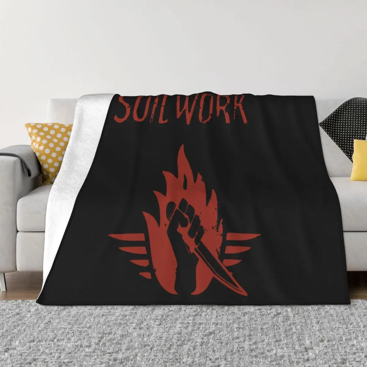 

Soilwork Stabbing The Drama In Flames Raunchy New Black Great Quality Natural Customized High Quality Sale Top Throw Blanket