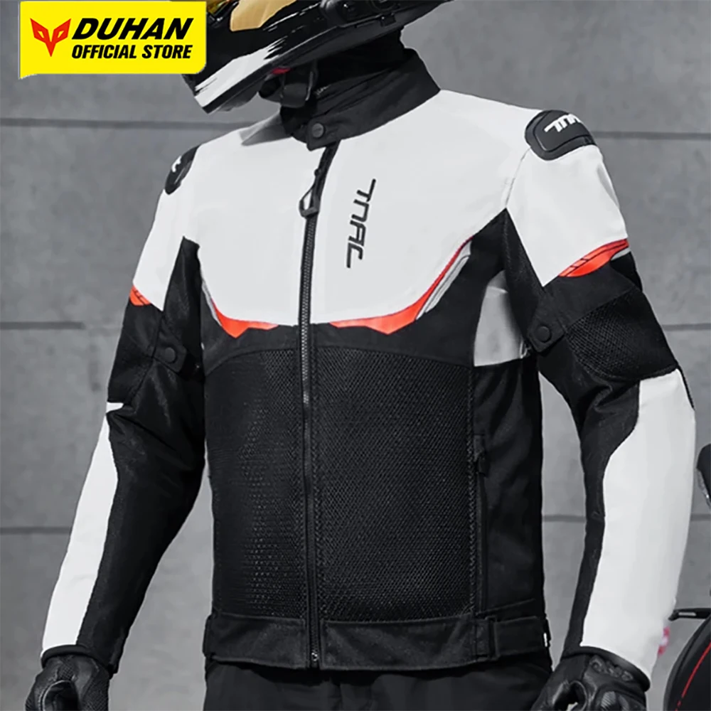 

Men's Motorcycle Jacket Summer Breathable Mesh Moto Coat Anti-fall CE Protection Commuter Motorbike Jacket