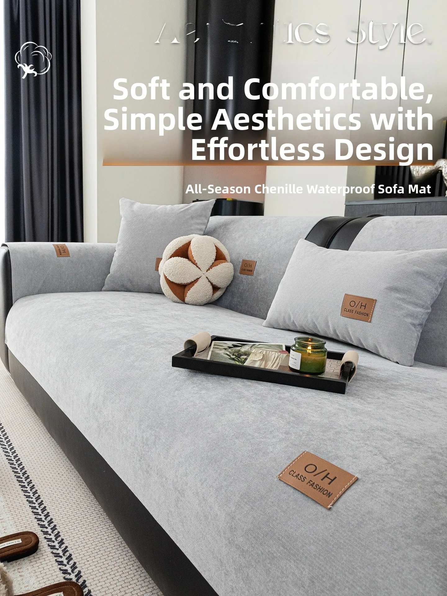 

Modern Simple Waterproof Urine-Proof Sofa Cuion Tee-er Anti-Slip Cover Cloth for All Seasons Universal New 2025