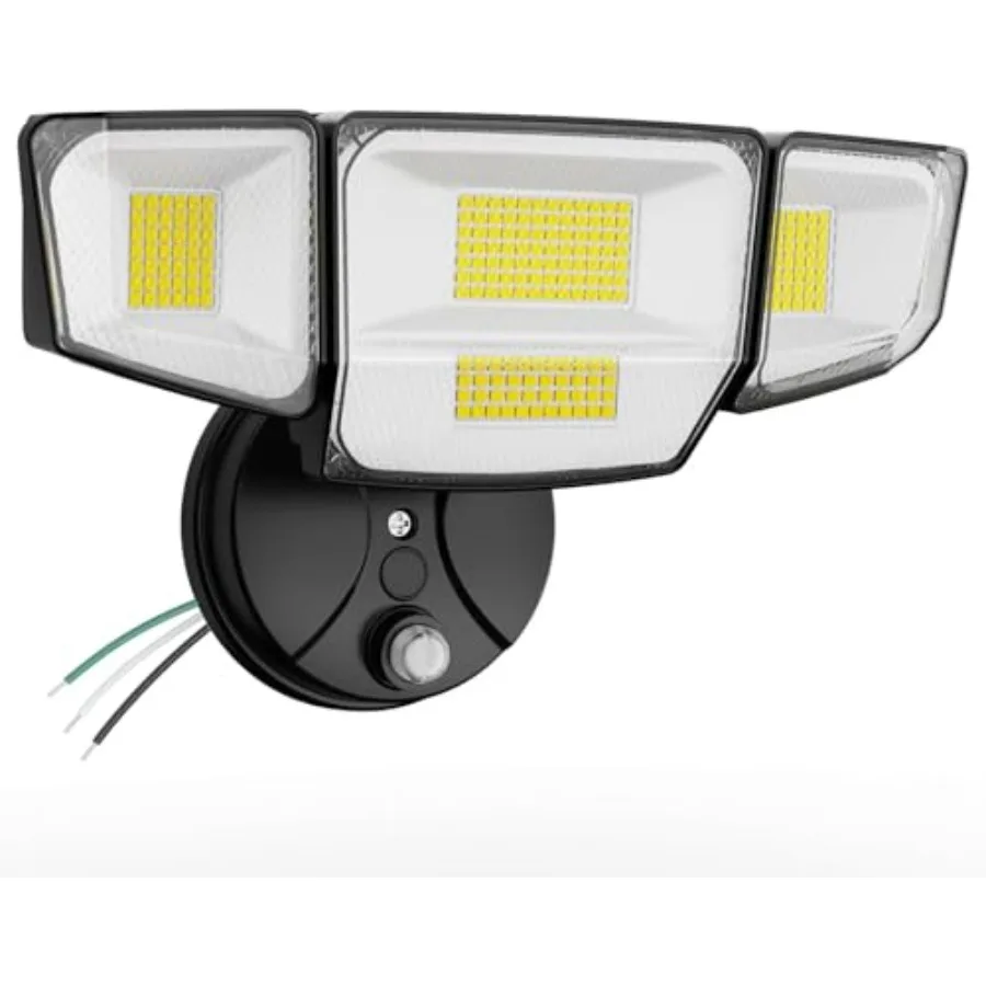 

90W Flood Lights Outdoor, 10000LM Dusk to Dawn Outdoor Lighting, IP65 Waterproof, 6500K Daylight, 4 Heads LED Security Light fo