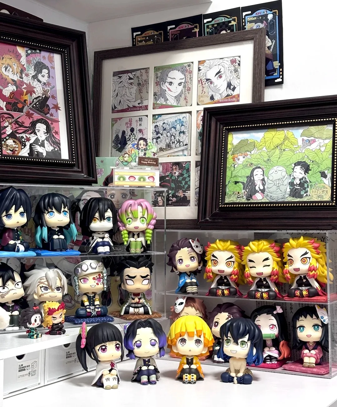 8-teiliges Set Demon Slayer Figuren, Anime Kimetsu no Yaiba Q-Version, sitzende Figuren, PVC-Modellpuppen, Geburtstagsgeschenke – Detail 1