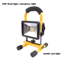 Foco Led portátil para caza y Camping, lámpara de luz de trabajo, recargable, batería 18650, COB, para exteriores