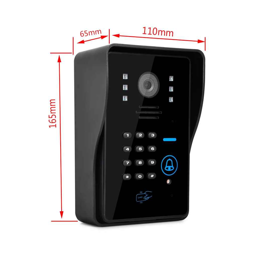 Intercomunicador LCD a Color de 9 "para casa privada, videoportero con cámara IR CCTV, Control de desbloqueo, Monitor a prueba de lluvia y Noche