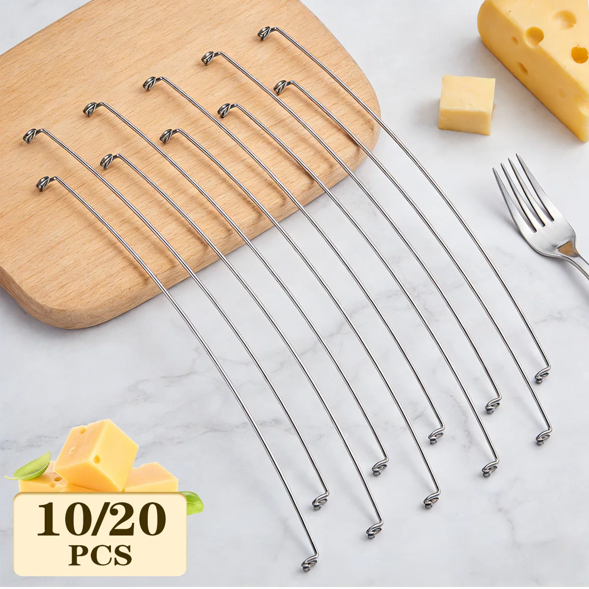 

10/20pcs 5.5in Stainless Steel Cheese Cutting Lines, Pie Slicers for Home Restaurant Kitchen Party Cutting Supplies