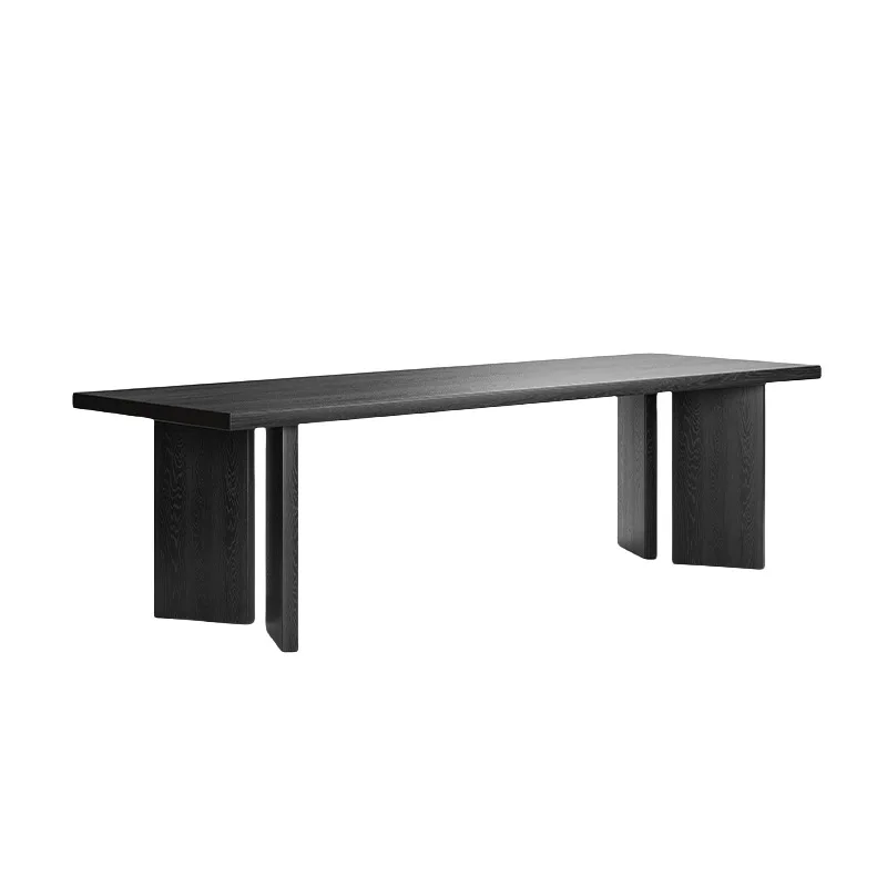 

All solid wood dining table and chairs, a set of household small apartment dining table, living room ash wood